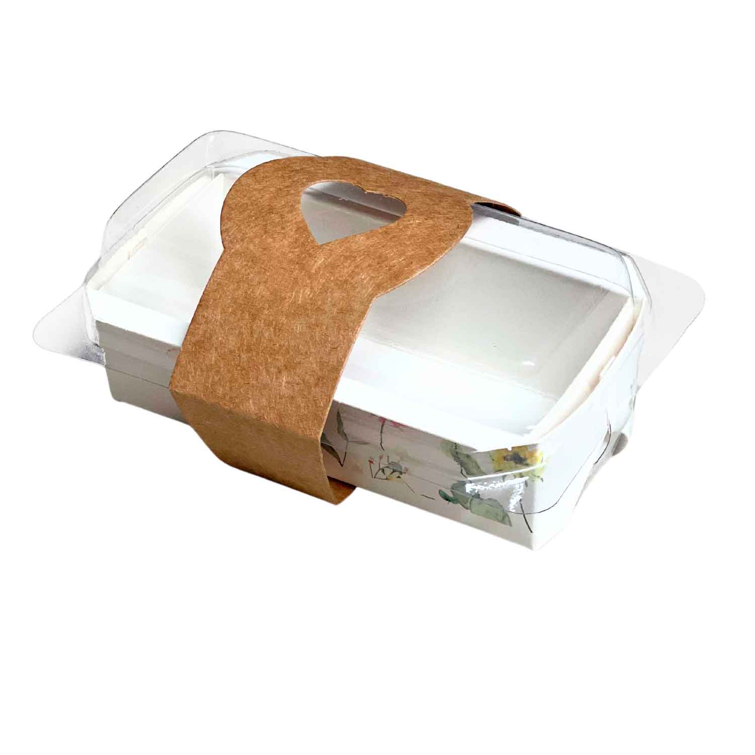 Cinta p/ Bolo Forneavel 80 g c/ Visor de Coração Kraft (26 x 6 cm) - 100 Unidades