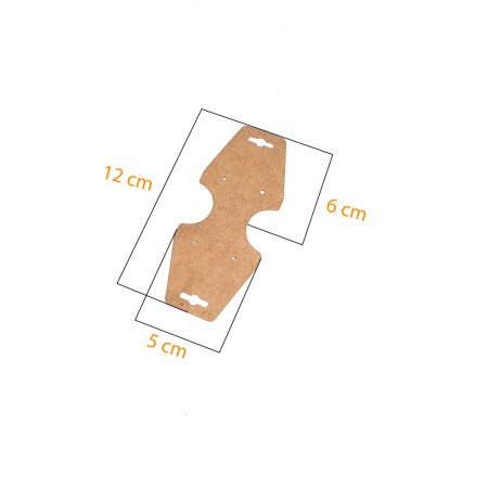 Tag Dobravel p/ Brincos Kraft (5 x 6 cm) 100 Unidades