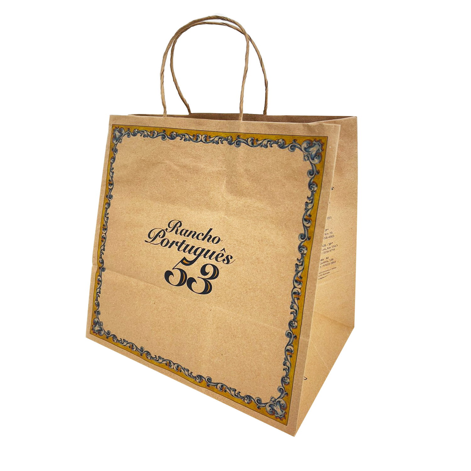 Sacola Kraft 110grs G (32 x 19 x 32 cm) - 50 Unidades (Venda Somente p/ Lojas rede Rancho 53)