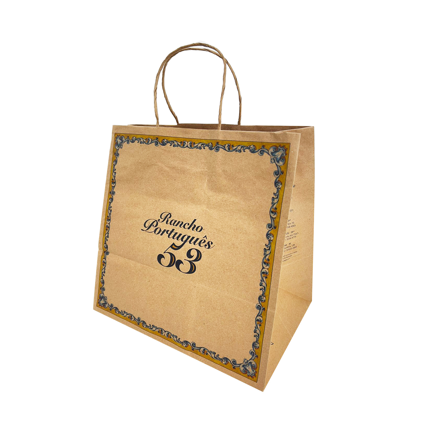Sacola Kraft 110grs M (28 x 19 x 28 cm) - 50 Unidades (Venda Somente p/ Lojas rede Rancho 53)