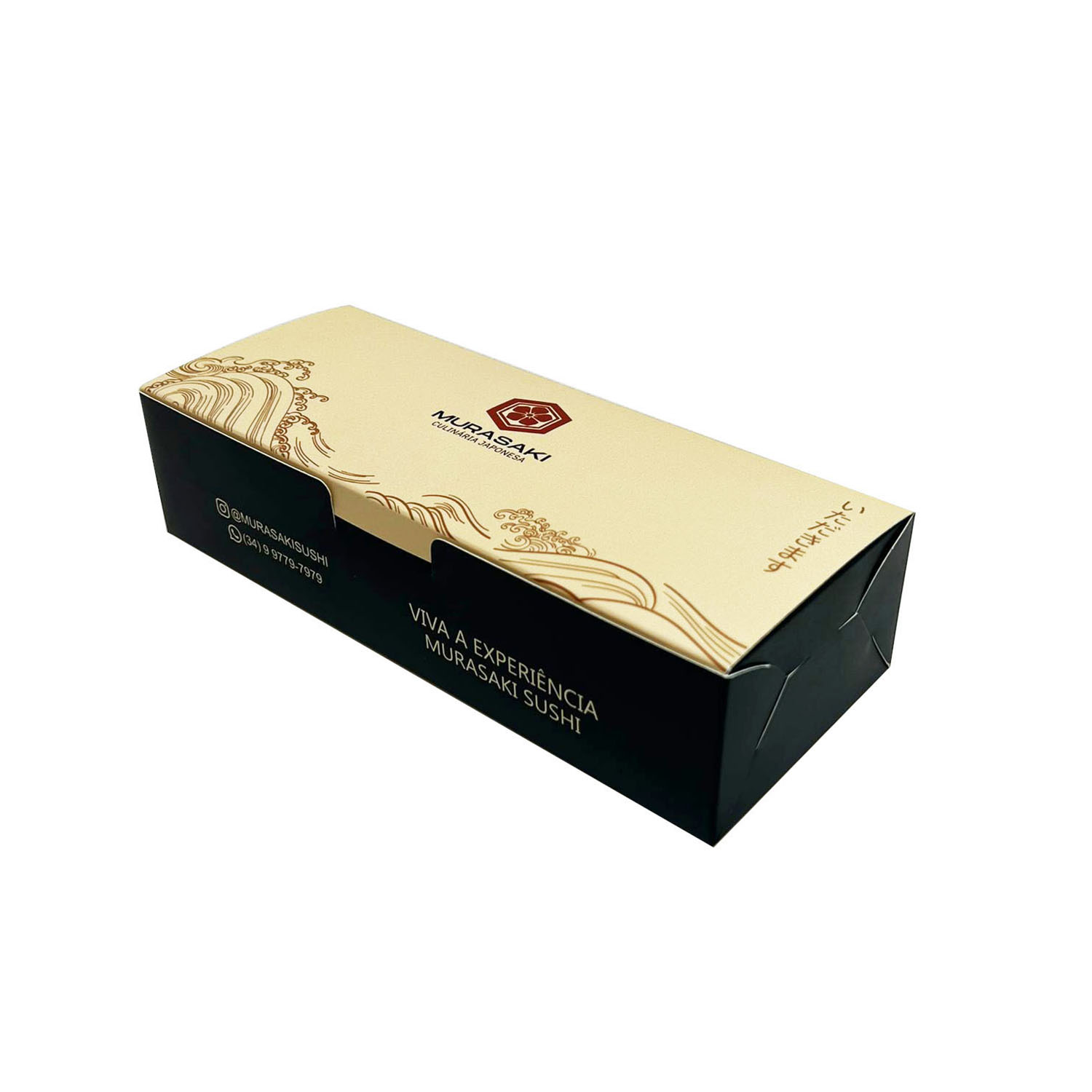 Embalagem p/ sushi, sashimi e combinados (20,7 x 7,3 x 5 cm) Laminada Personalizada