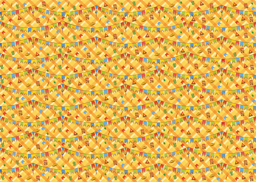 Papel Manteiga (45 x 31,5 cm) Arraiá - 25 unidades