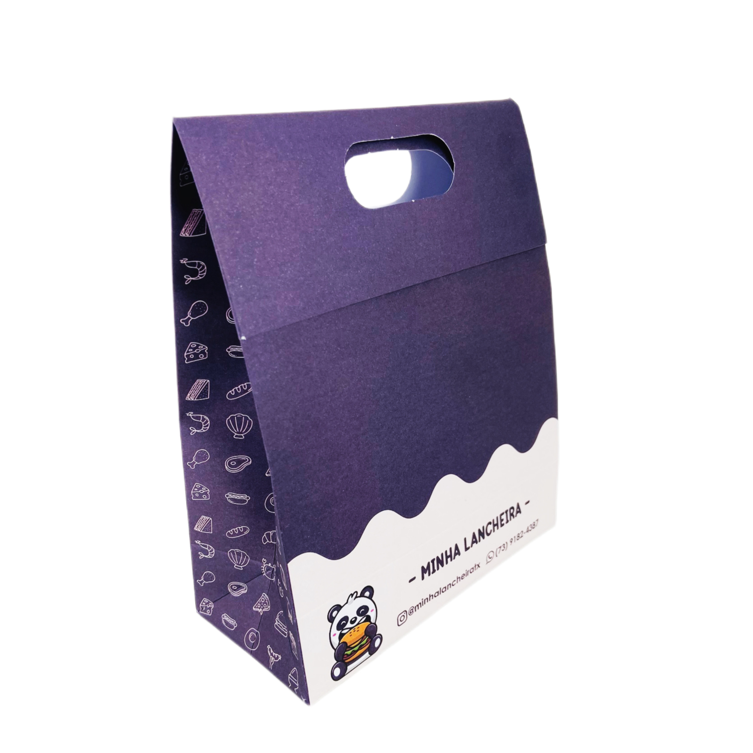 Sacola Offset 180g c/ Alça Vazada (15 x 7 x 15 cm) Personalizada