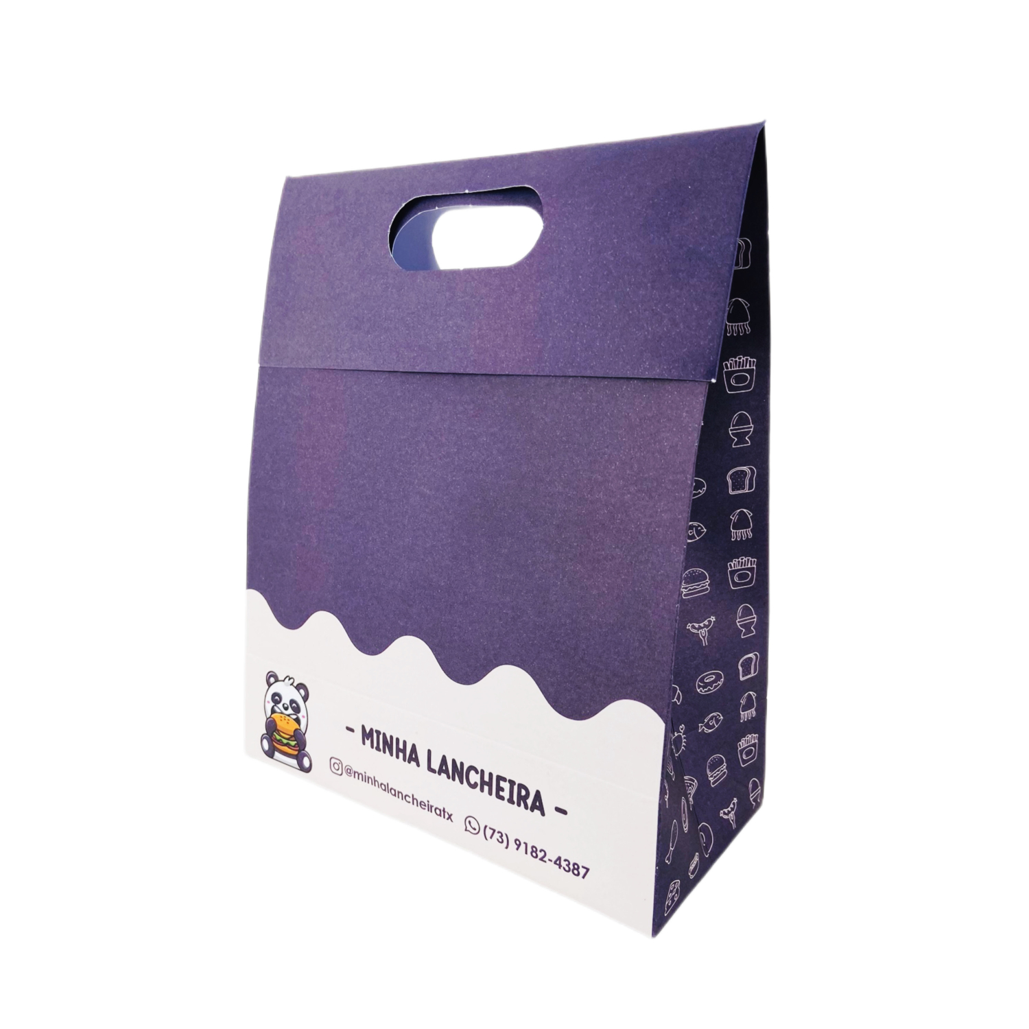 Sacola Offset 180g c/ Alça Vazada (15 x 7 x 15 cm) Personalizada