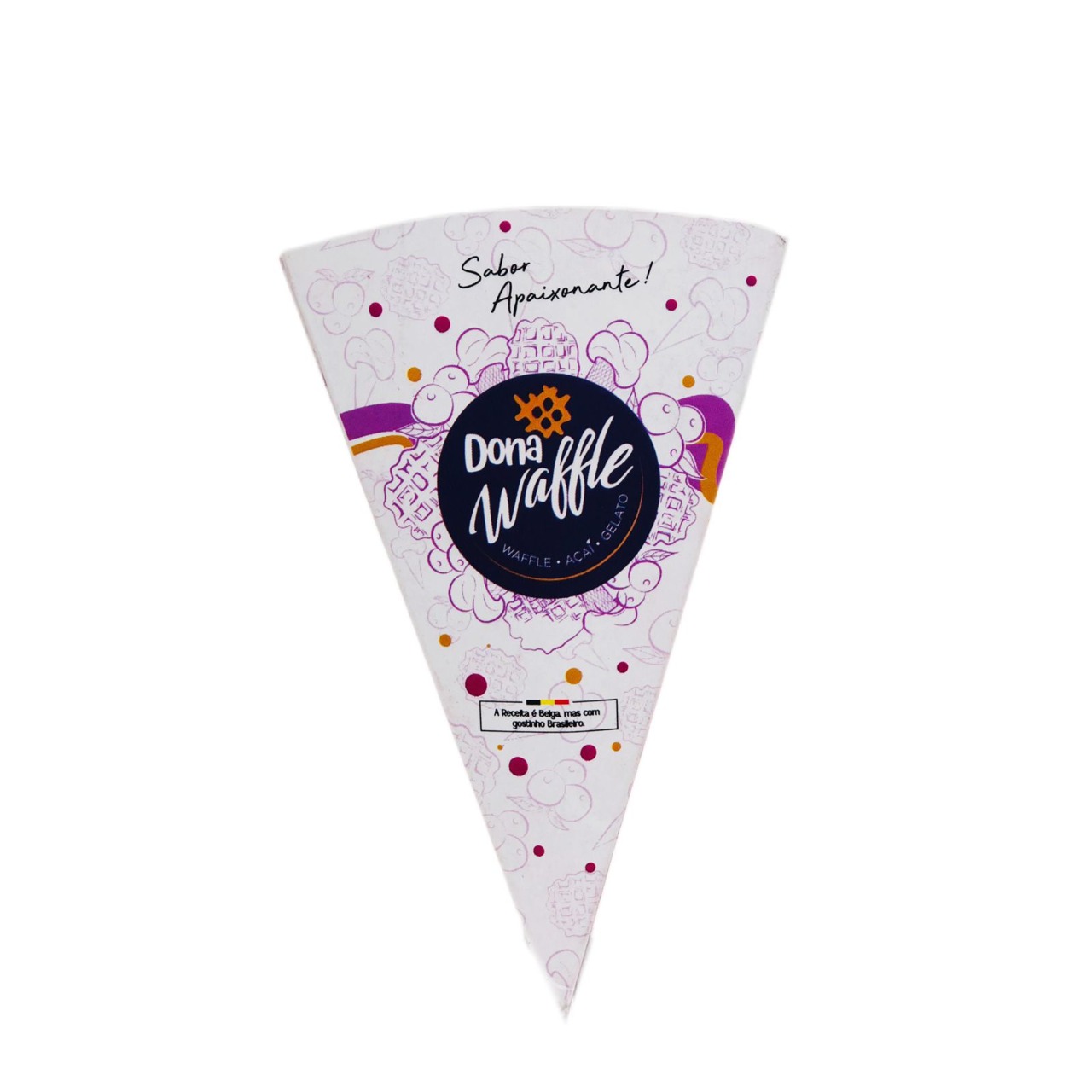 Embalagem Cone para Sorvete (9 x 6 cm) Personalizado