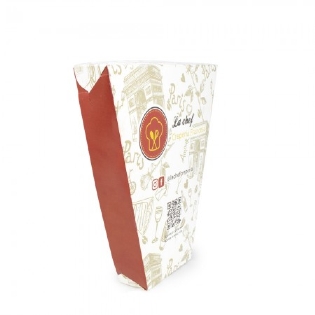 Embalagem Crepe Delivery Fundo e tampa (19 x 18 x 3 cm) Personalizada