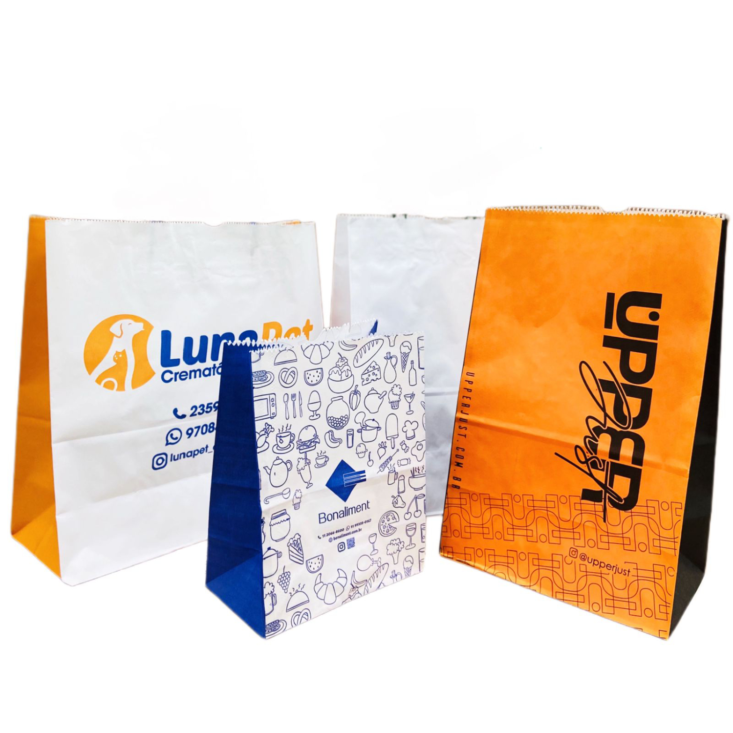 Saco Kraft Branco 90gr Personalizada - 2 Mil