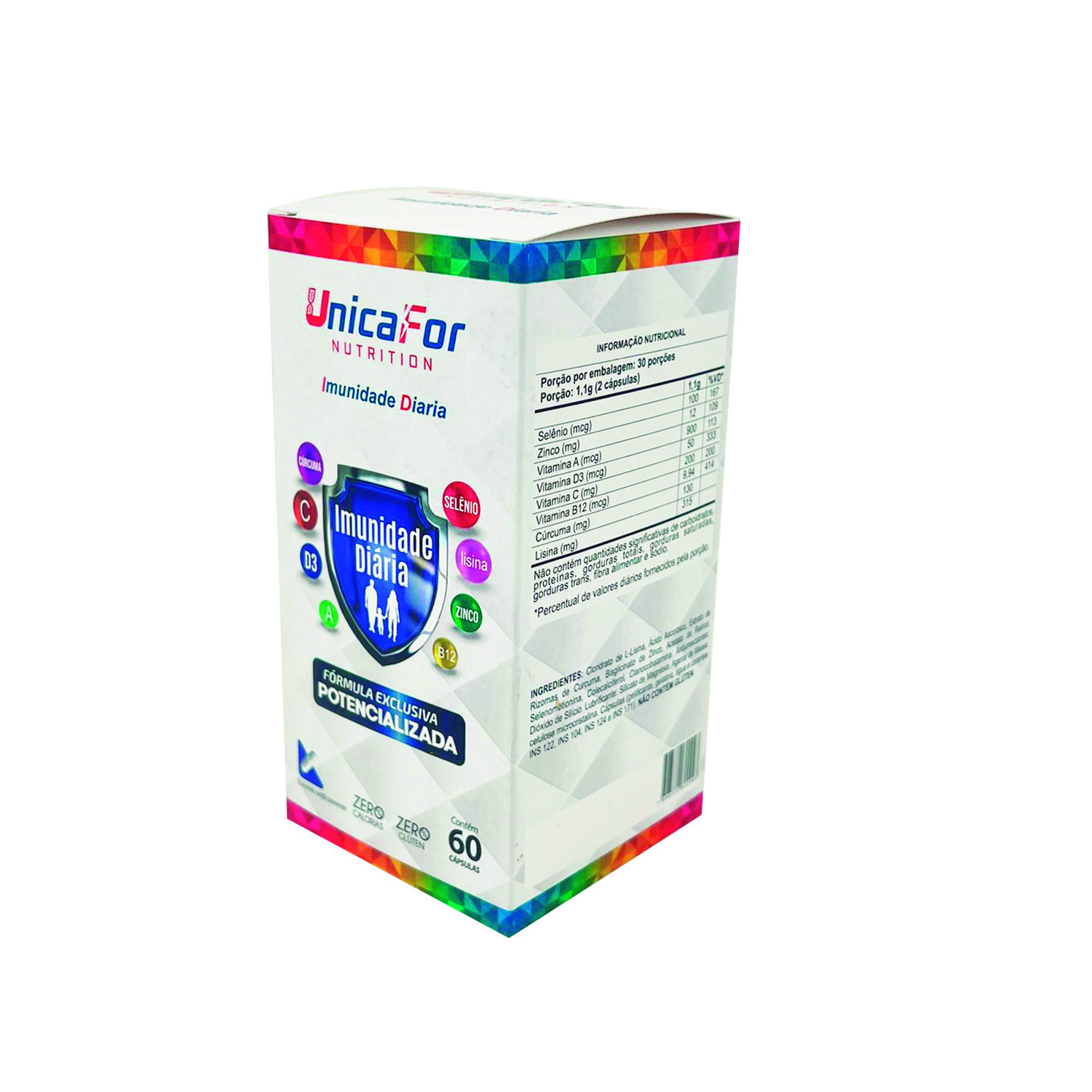 Embalagem para Suplemento (6 x 6 x 10 cm) Personalizada