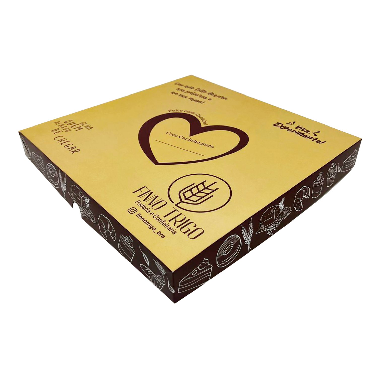 Caixa p/ até 100 Docinhos ou Salgadinhos MT206 (33,5 x 32 x 4 cm) Personalizada
