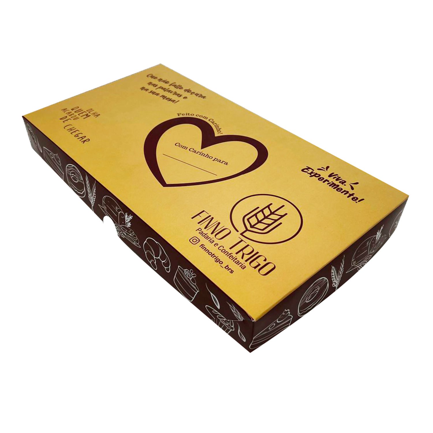 Caixa p/ até 50 Docinhos ou Salgadinhos MT205 (34 x 18,5 x 4 cm) personalizada