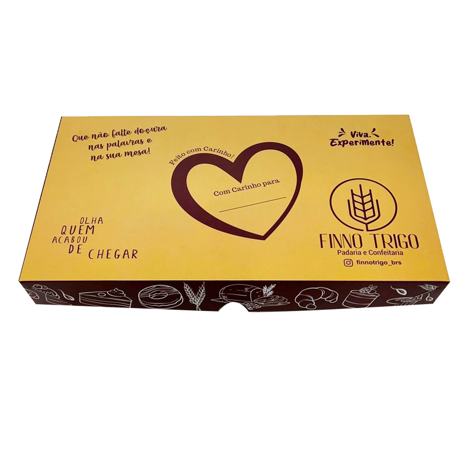 Caixa p/ até 50 Docinhos ou Salgadinhos MT205 (34 x 18,5 x 4 cm) personalizada