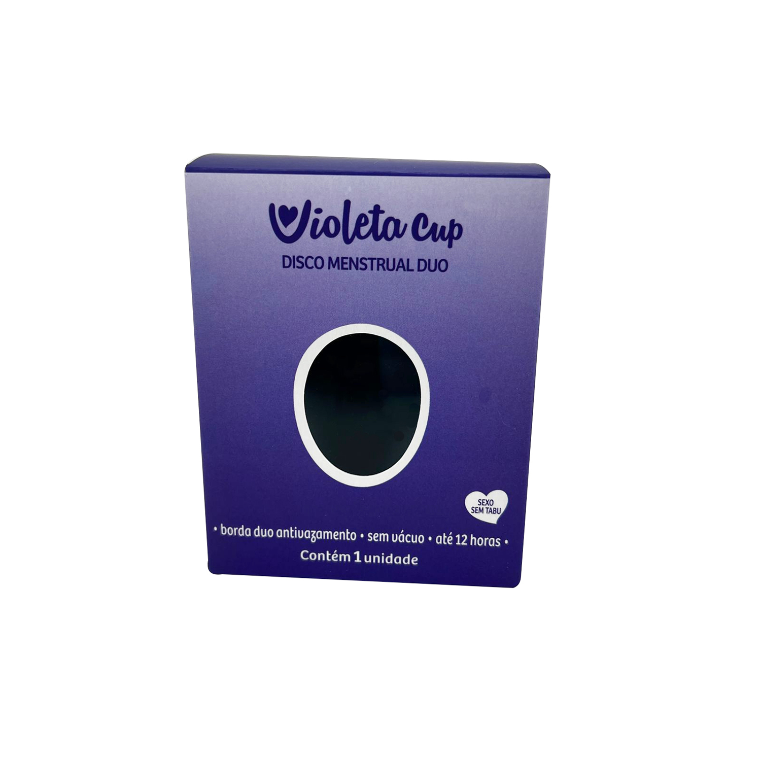 Embalagem pata Coletor Mentrual Disco (14 x 9 x 15 cm) Personalizada