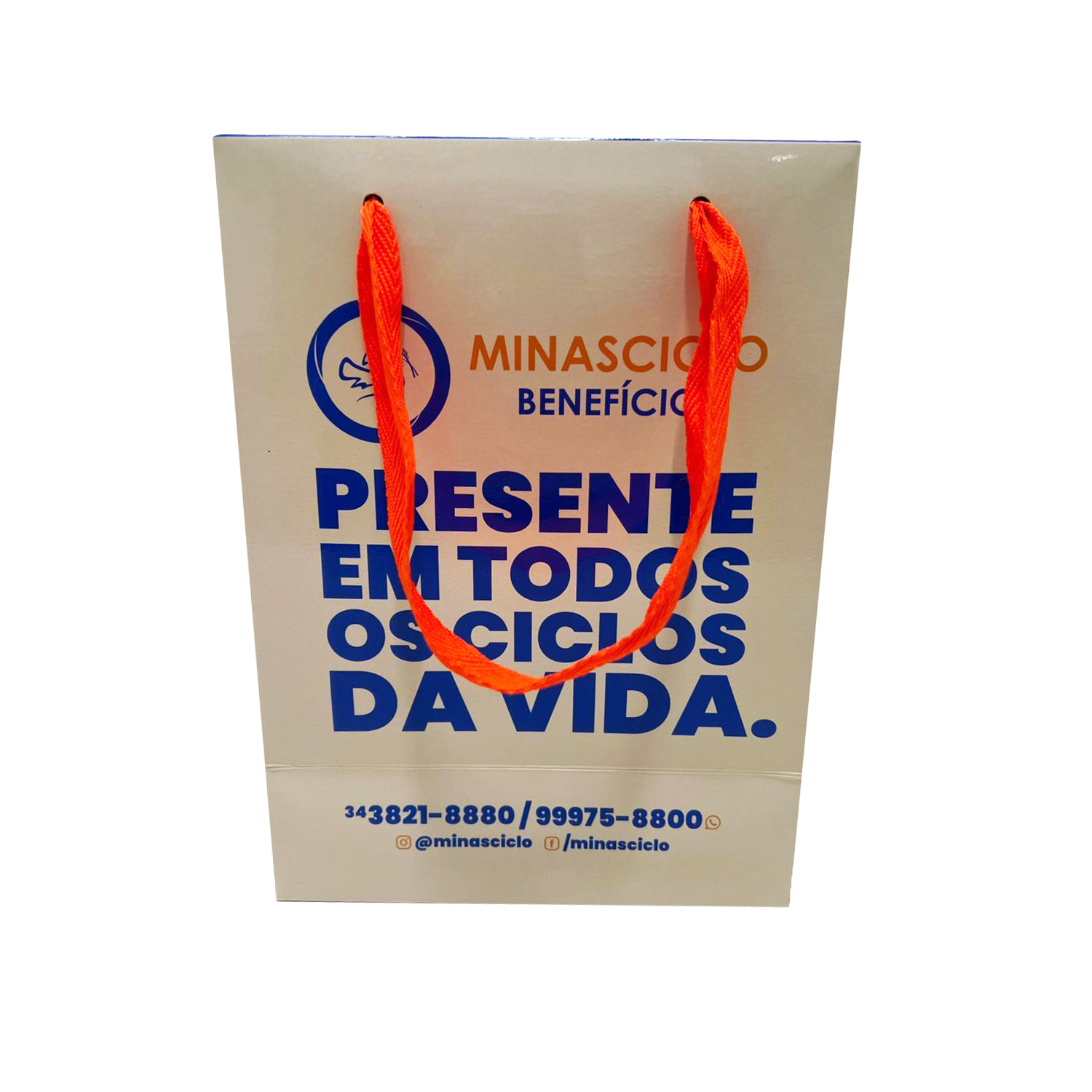 Caixa Sacola c/ Laminação (16 x 9 x 22 cm) Personalizada