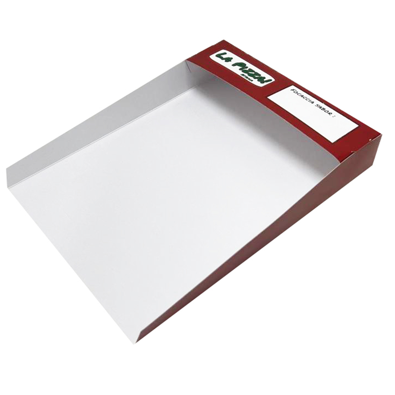 Embalagem Fatia de pizza retangular (15 x 20 cm) Personalizada