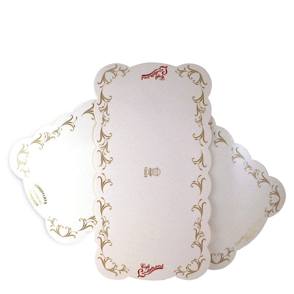Base Laminada e empastada Prato p/ bolos retangular Personalizada - 1 mil unidades