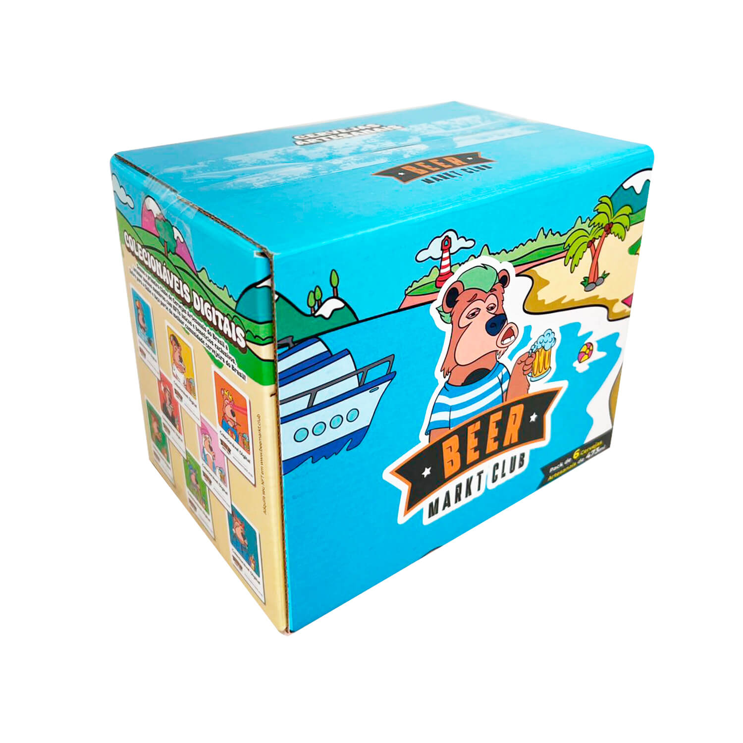 Caixa empastada p/ 6 latas (19,8 x 13,5 x 16 cm) Personalizada
