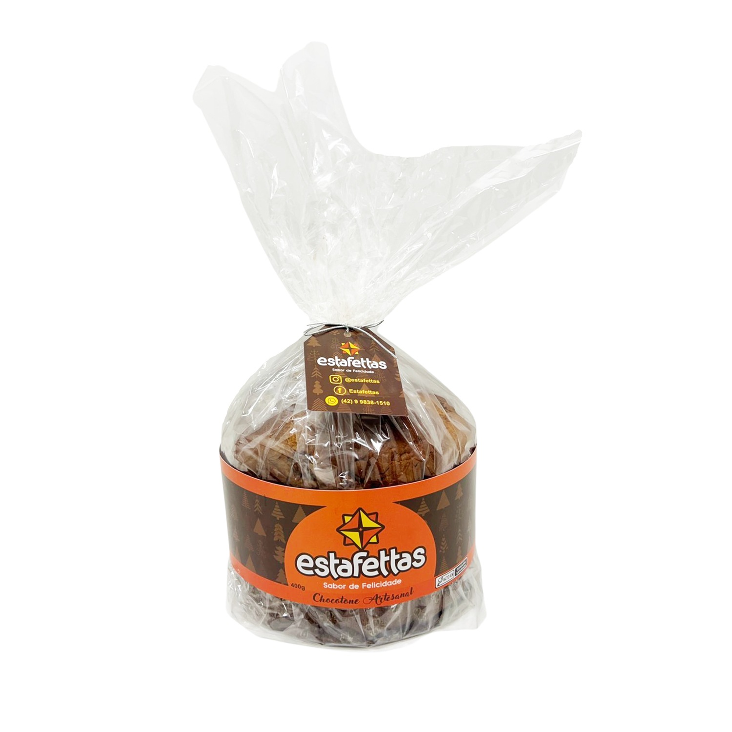 Cinta e Tag p/ Panetone 500gr (50 x 8cm) Personalizada