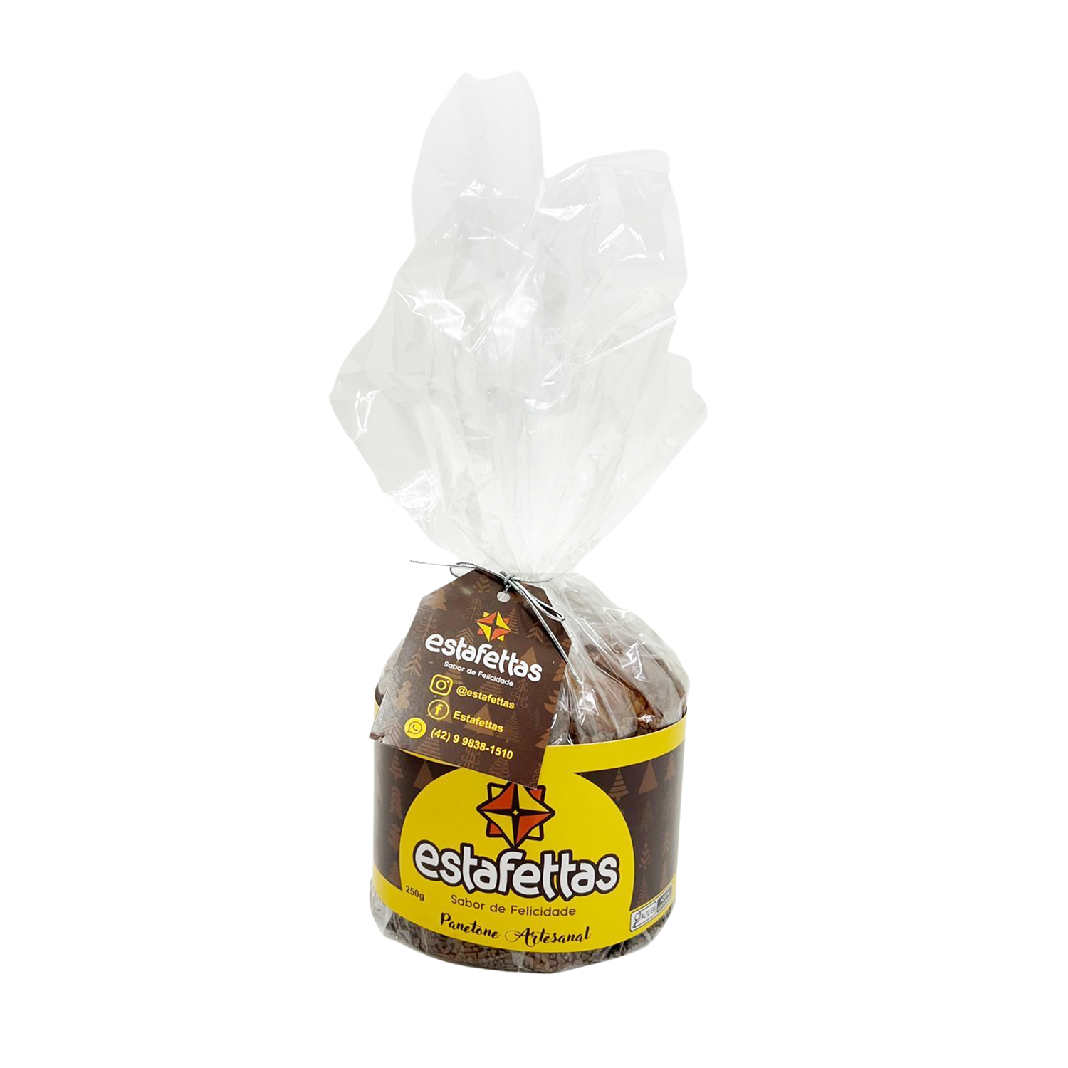 Cinta e Tag p/ Panetone 250gr (40 x 8cm) Personalizada
