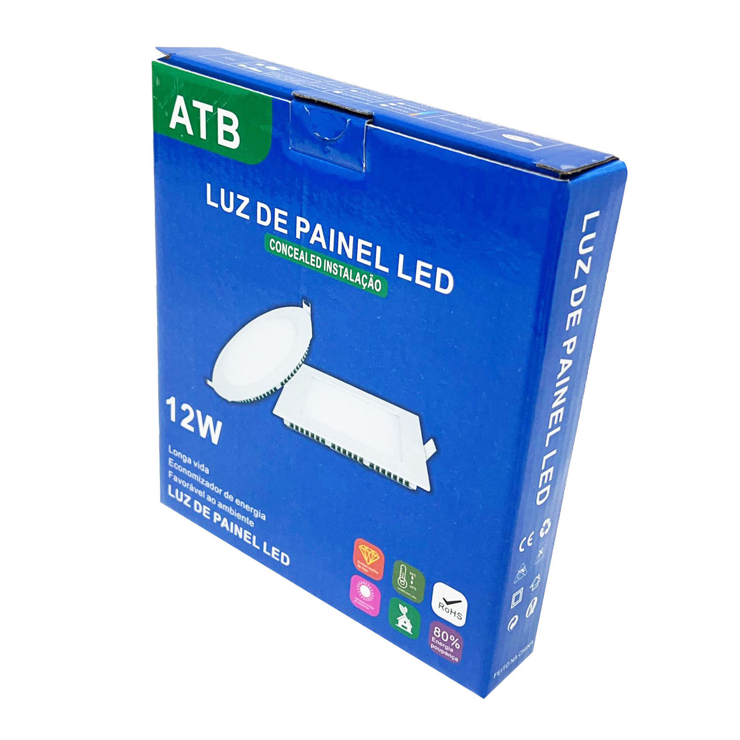 Caixa para Led 12W empastada c/Laminação externa (17 x 3,3 x 19 cm) Personalizada