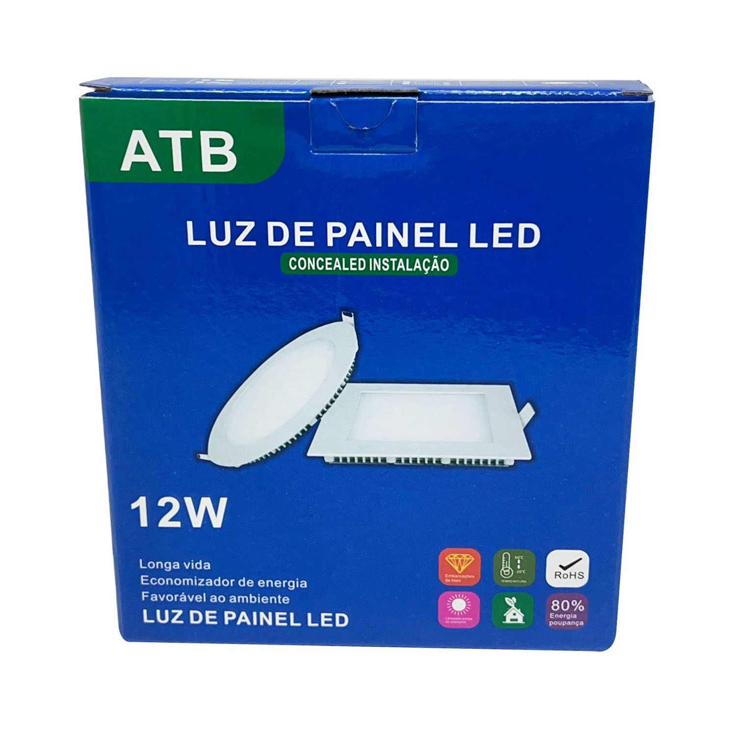 Caixa para Led 12W empastada c/Laminação externa (17 x 3,3 x 19 cm) Personalizada