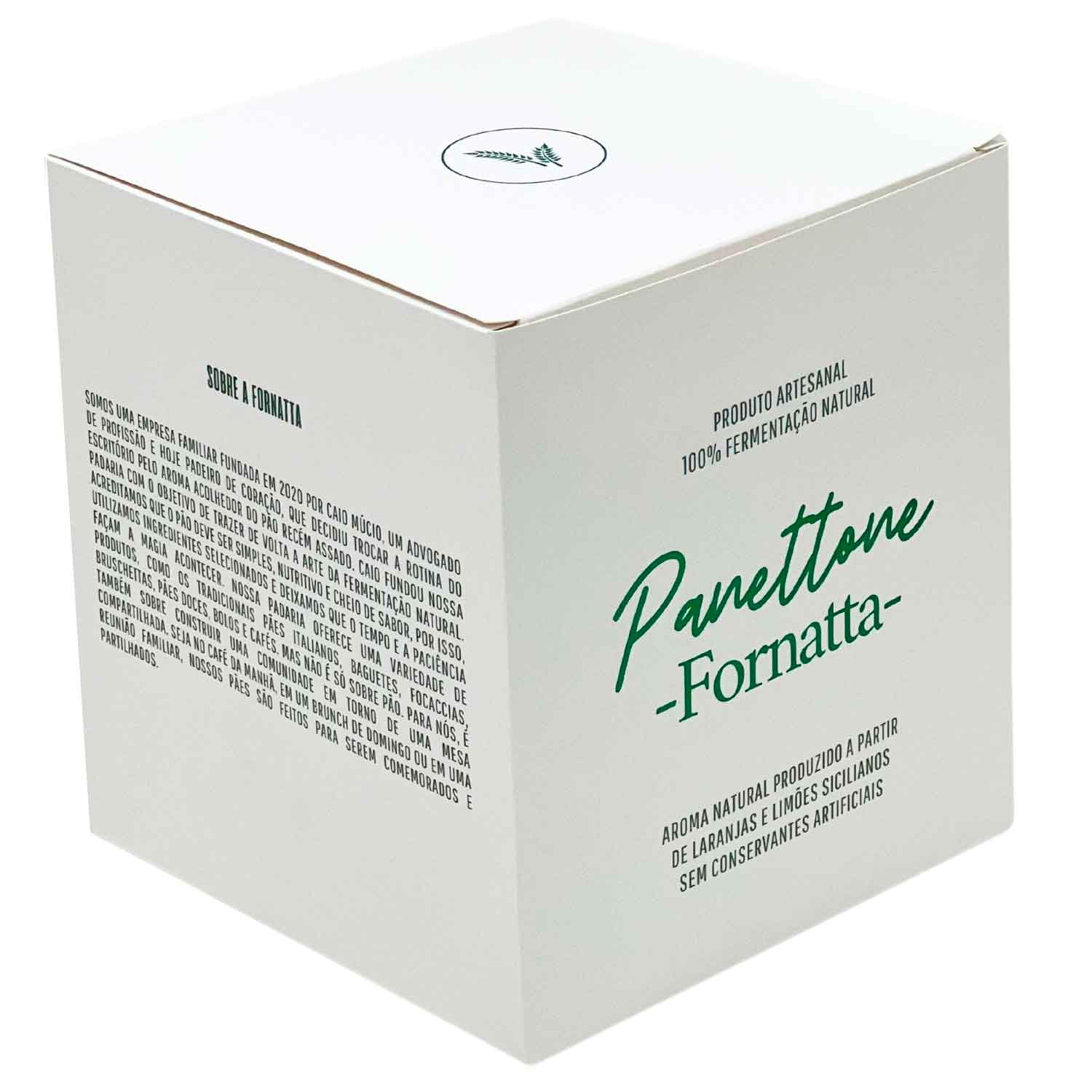Caixa para Panetone (16 x 16 x 18 cm) c/ laminação fosca externa Personalizado