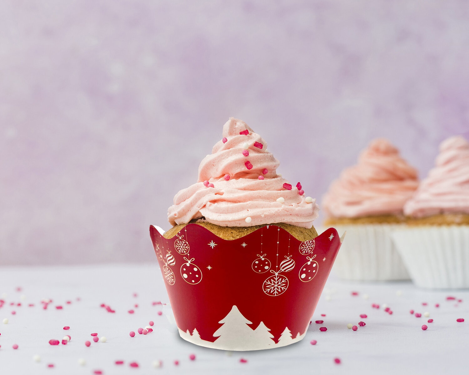 Cinta para Cupcake Natal Boas Festas - 100 unidades