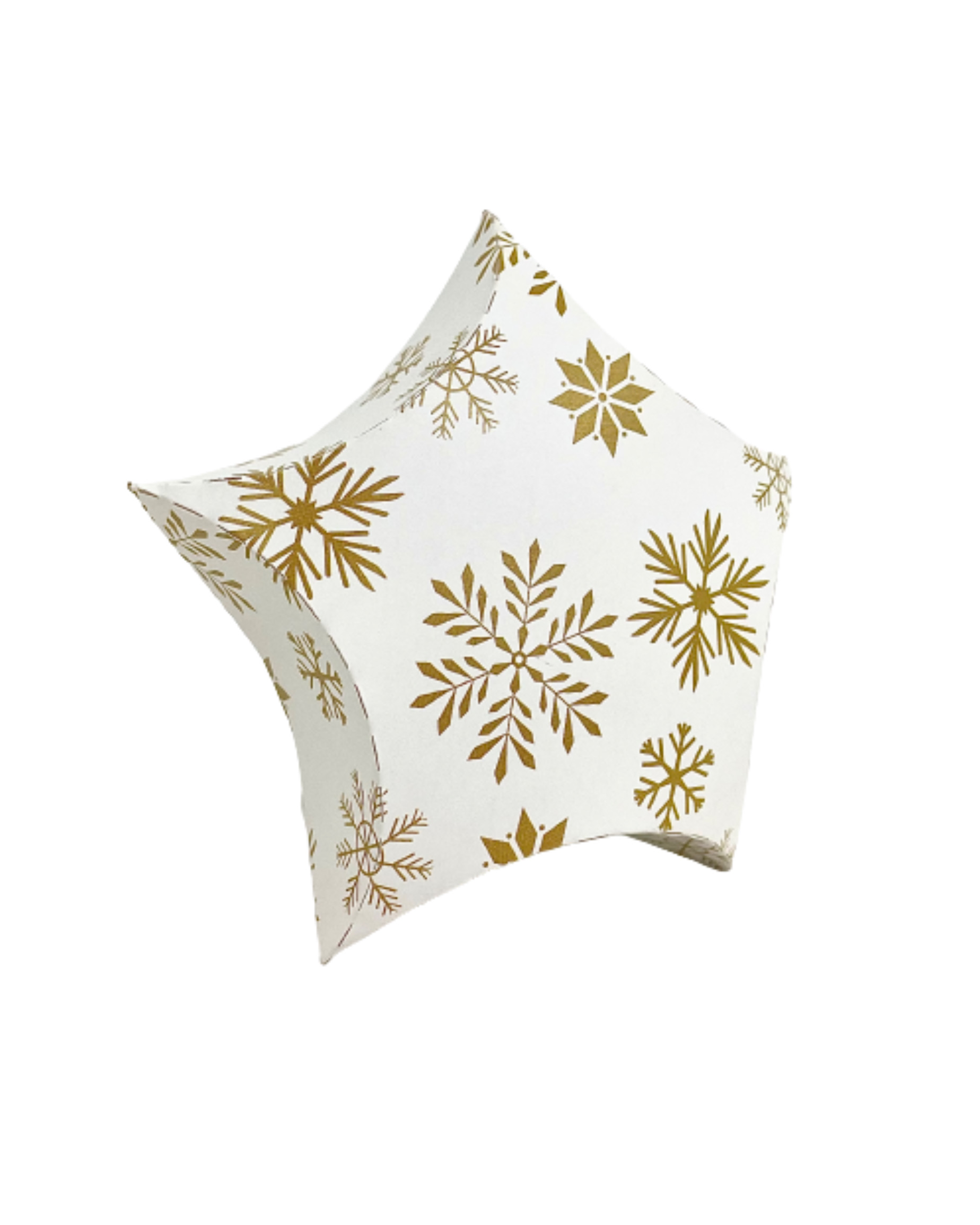 Embalagem estrela Floral Dourado - 50 unidades