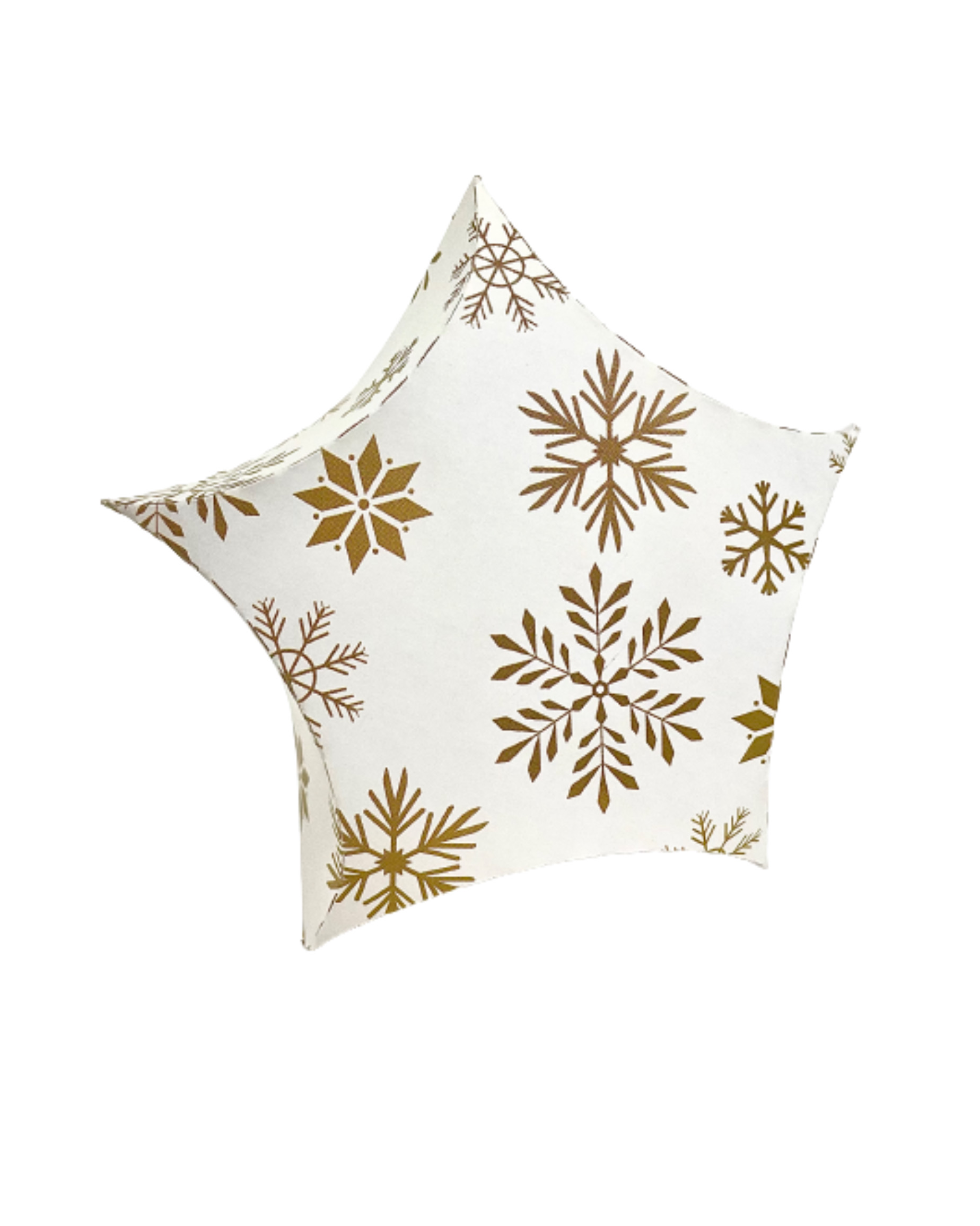 Embalagem estrela Floral Dourado - 50 unidades
