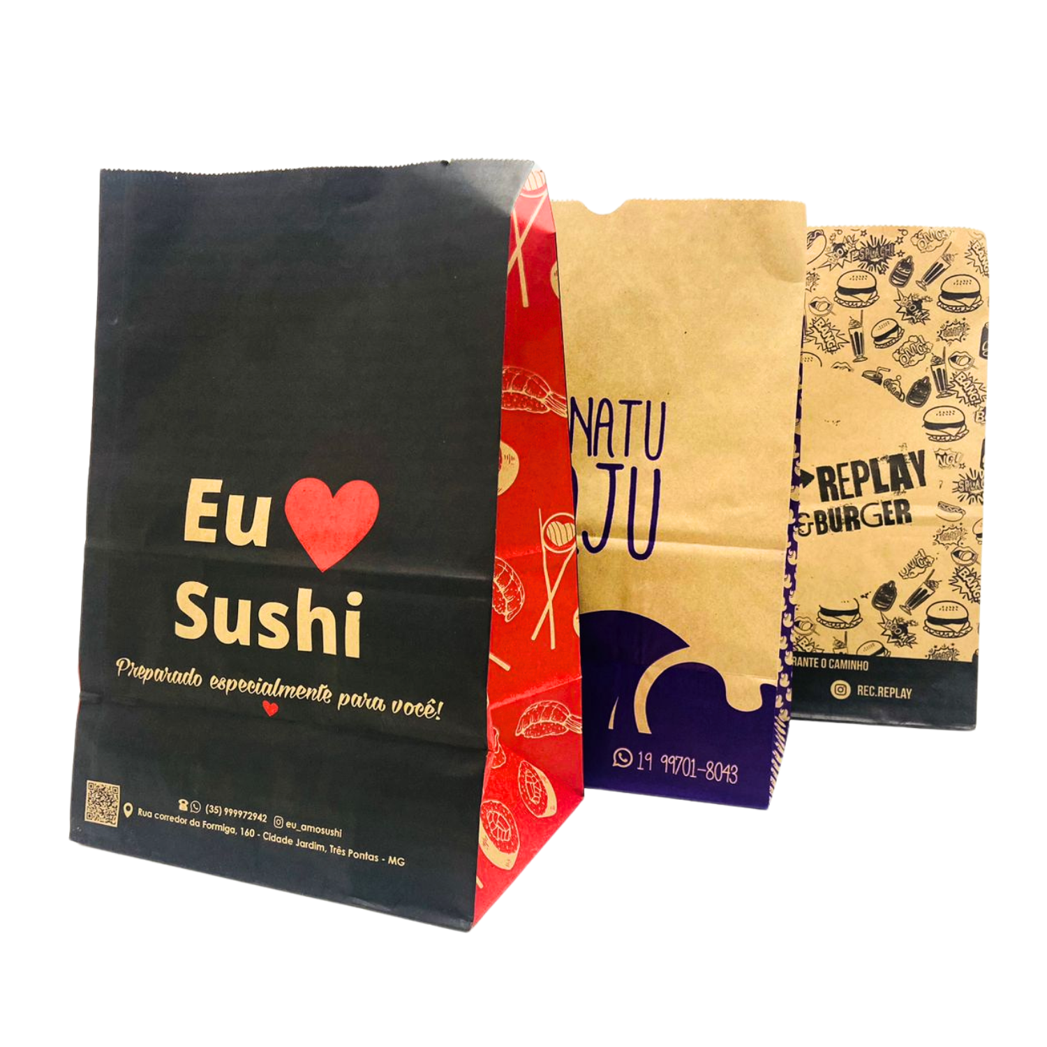 Saco Kraft 80 gr (24 x 16,5 x 35 cm) Personalizado 10 Mil