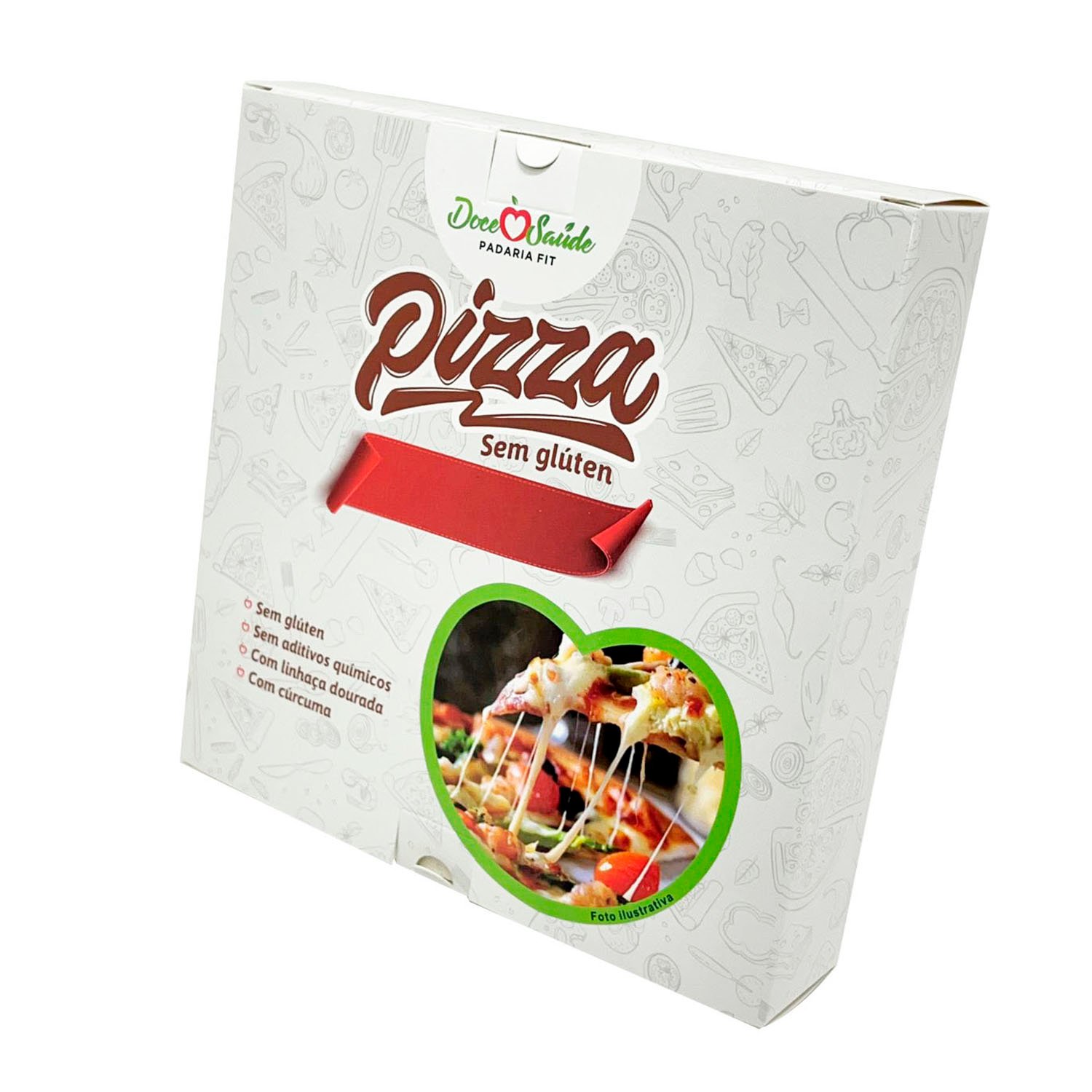 Embalagem para pizza congelada c/ Laminaçao interna e externa (18 x 18 x 4 cm) Personalizada