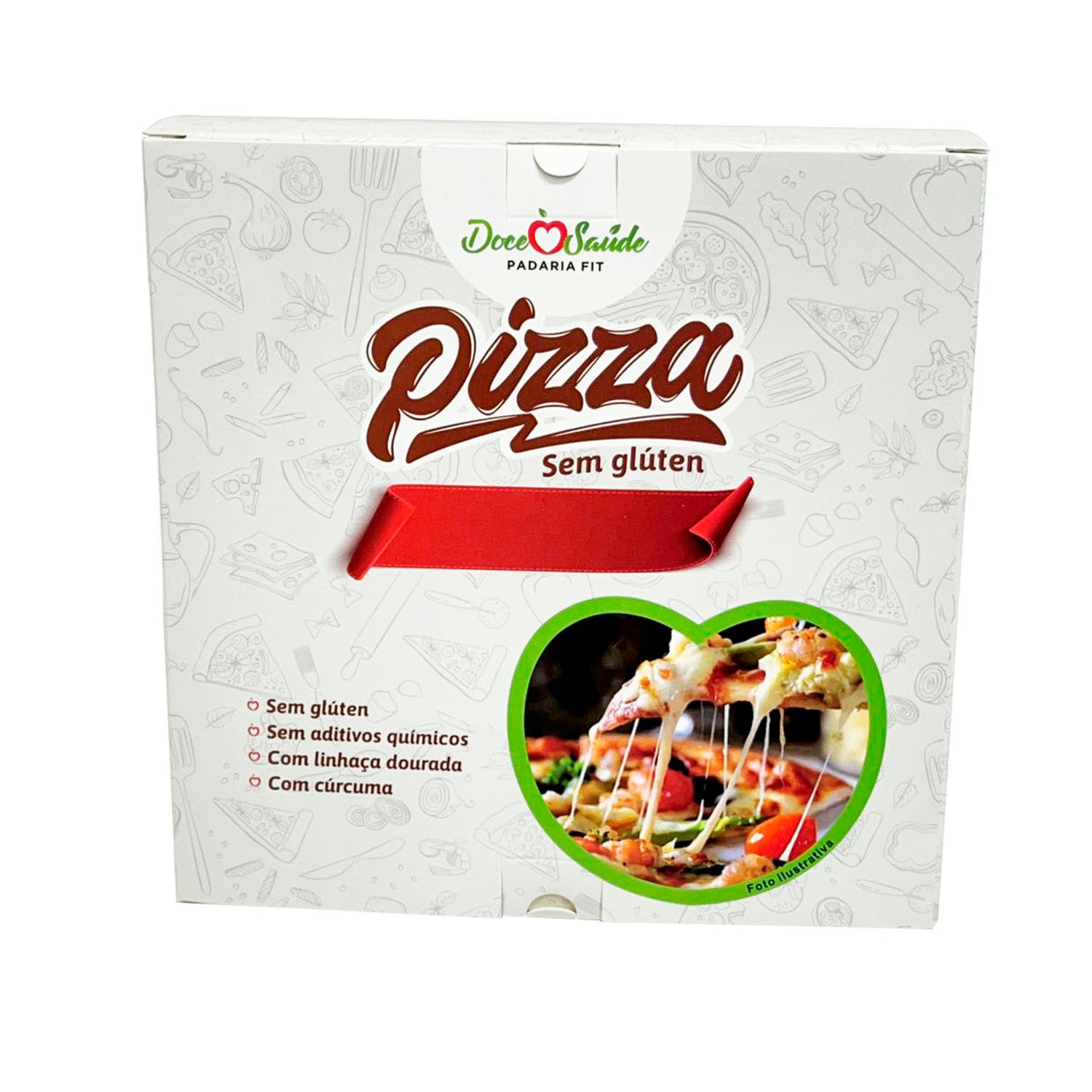 Embalagem para pizza congelada c/ Laminaçao interna e externa (18 x 18 x 4 cm) Personalizada
