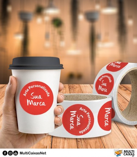 Etiqueta Lacre Adesivo Redondo (3,5 cm) Personalizada