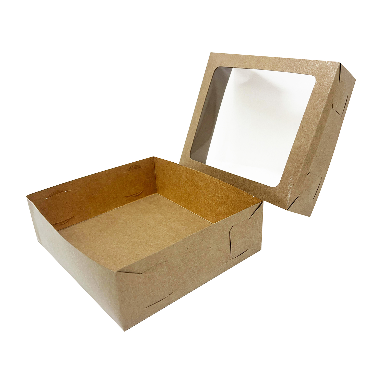 Embalagem Kraft Tampa e fundo c/ Visor Acetato e Laminação interna (20 x 18 x 6 cm) - 50 unidades