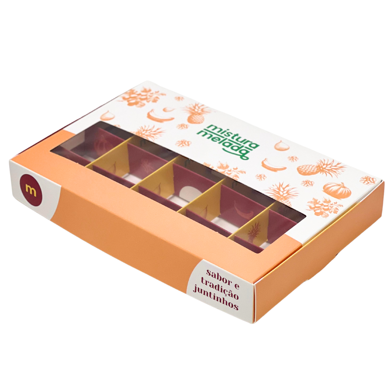 Embalagem para 20 Brigadeiros Gourmet (21 x 13,6 x 3 cm) Personalizada