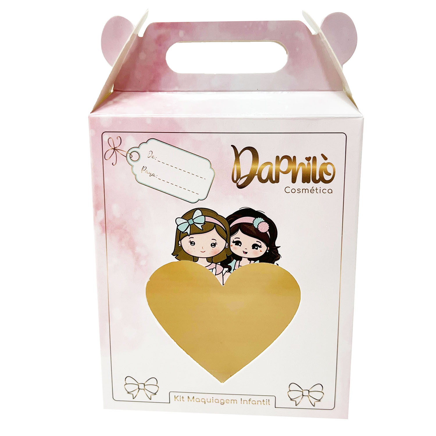 Embalagem Maletinha c/ Visor (10 x 3,6 x 12 cm) Personalizada