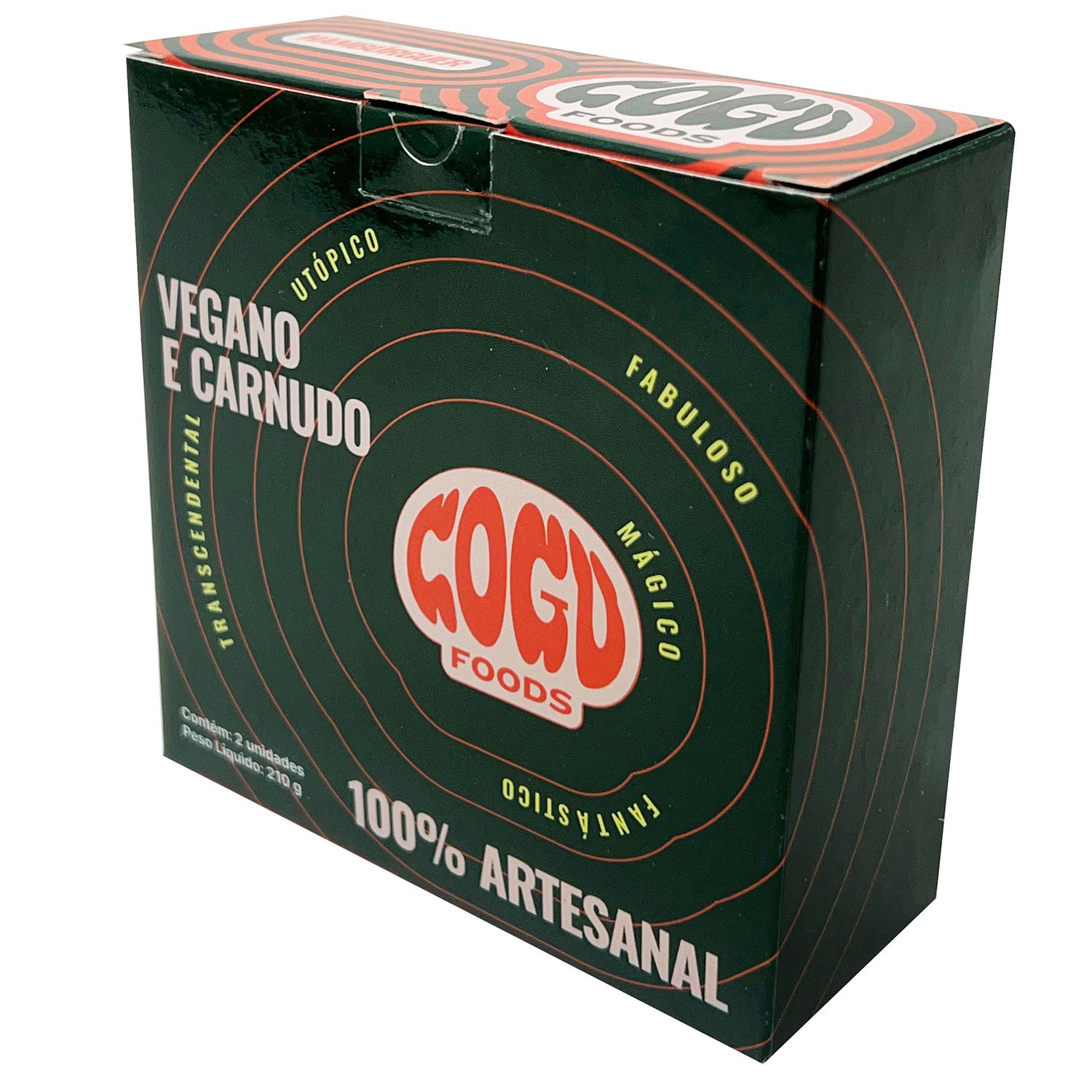 Embalagem para Hambúrguer c/ Laminação externa (10 x 10 x 4 cm) Personalizada