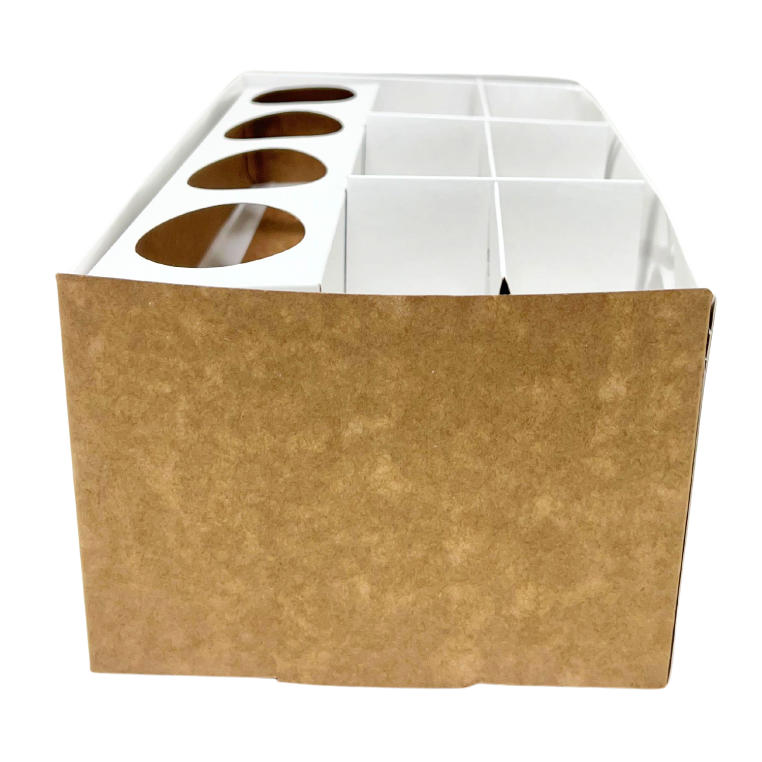 Caixa mesa com divisorias e porta molho (25 x 18 x 8 cm) c/laminação interna - 50 unidades