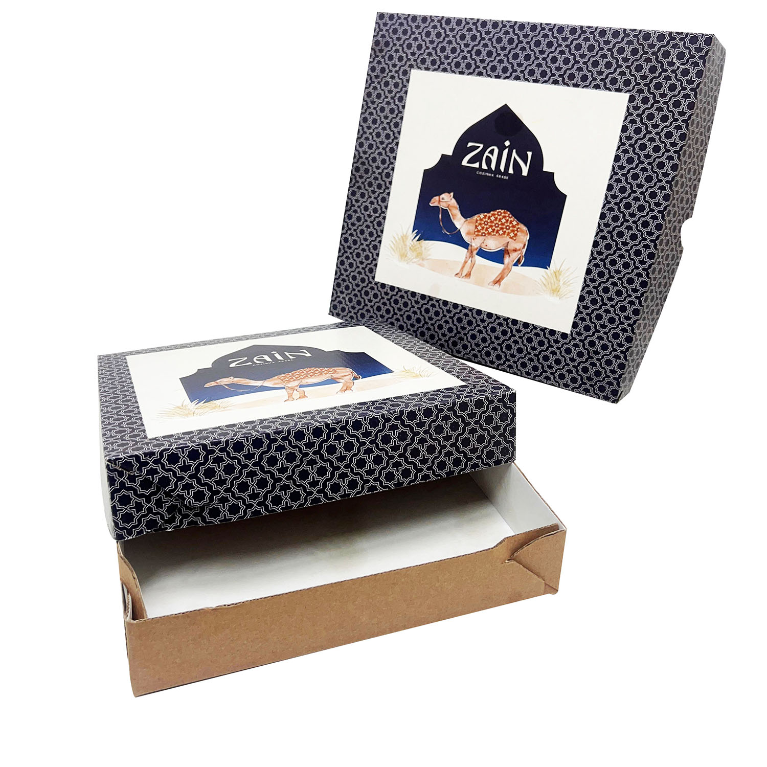 Embalagem Tampa e fundo empastada (25,5 x  25,5 x 5 cm) Personalizada