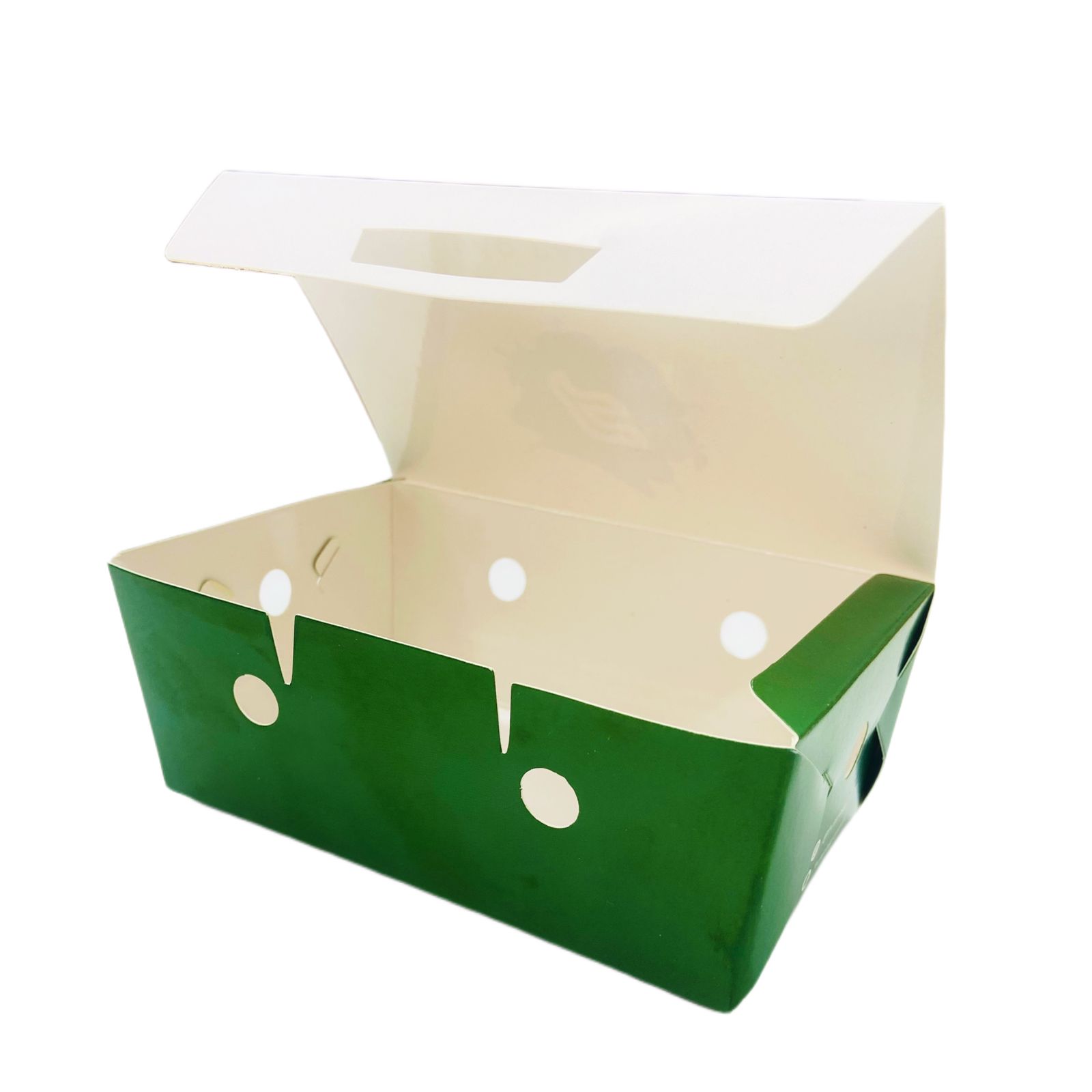 Embalagem Fritura c/ respiro para dadinho de Tapioca(12 x 6 x 9 cm) -200 unidades VENDA APENAS PARA FRANQUEADOS FRUTARIA
