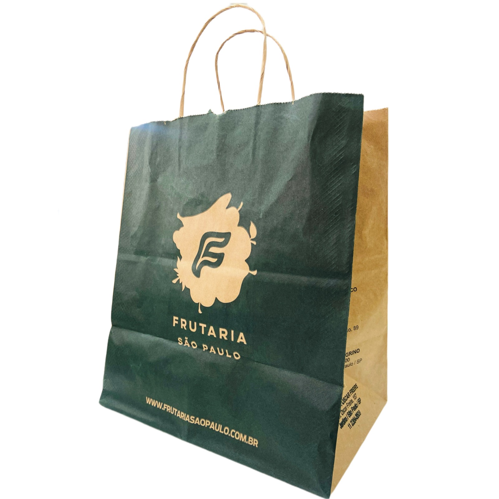 Sacola kraft tamanho M -200 unidades  VENDA APENAS PARA FRANQUEADOS FRUTARIA