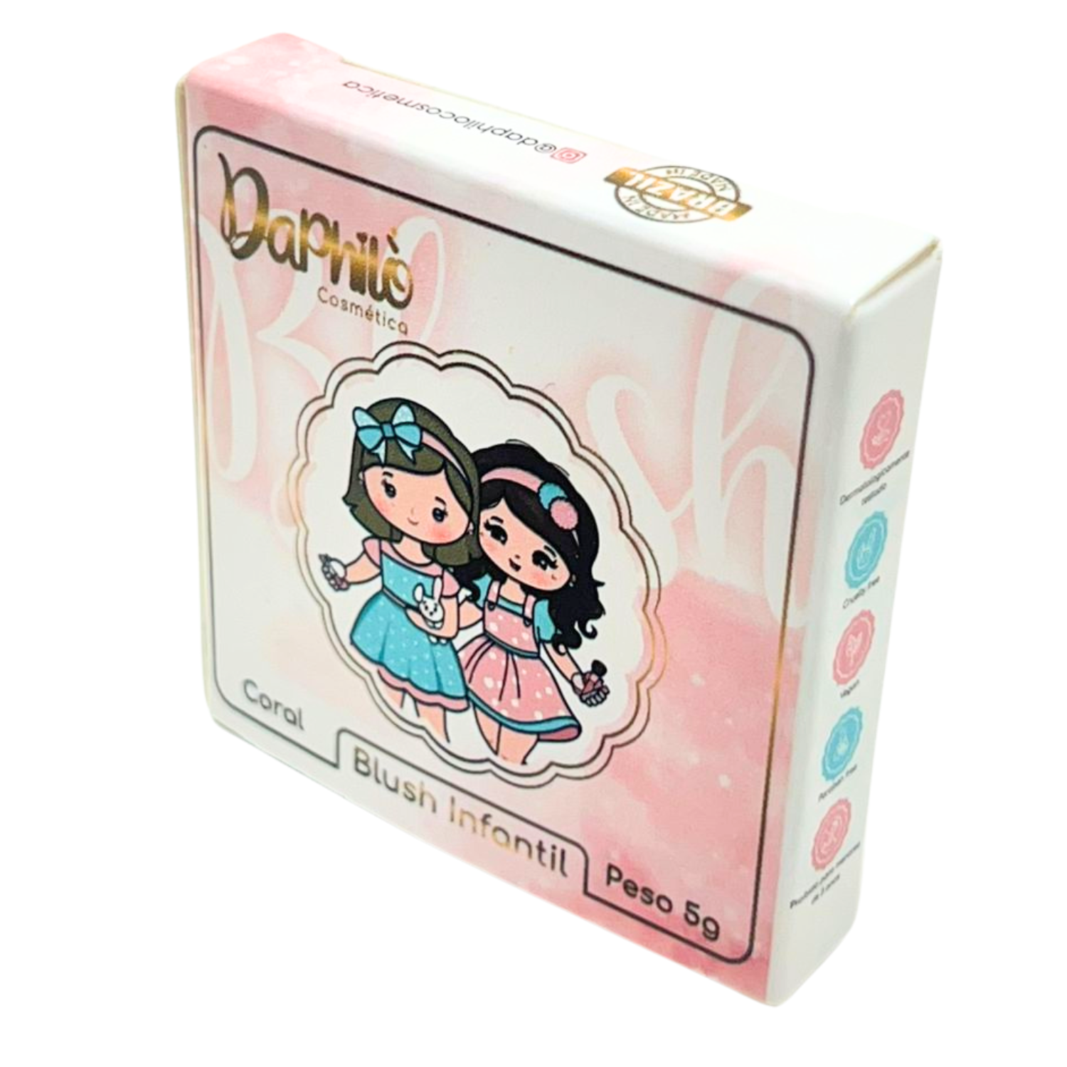 Embalagem para Blush (5 x 1 x 5 cm) Personalizada