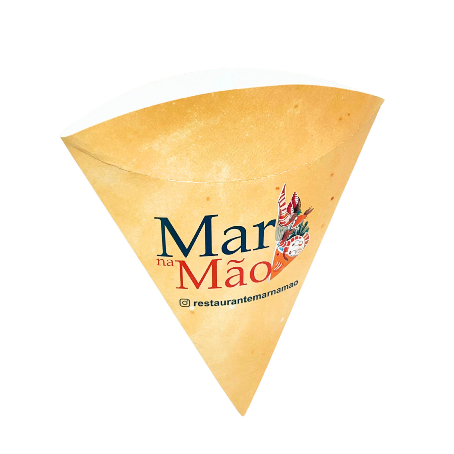 Embalagem Delivery triangular c/ laminação interna (15 X 4 X 15,5 cm) Personalizada