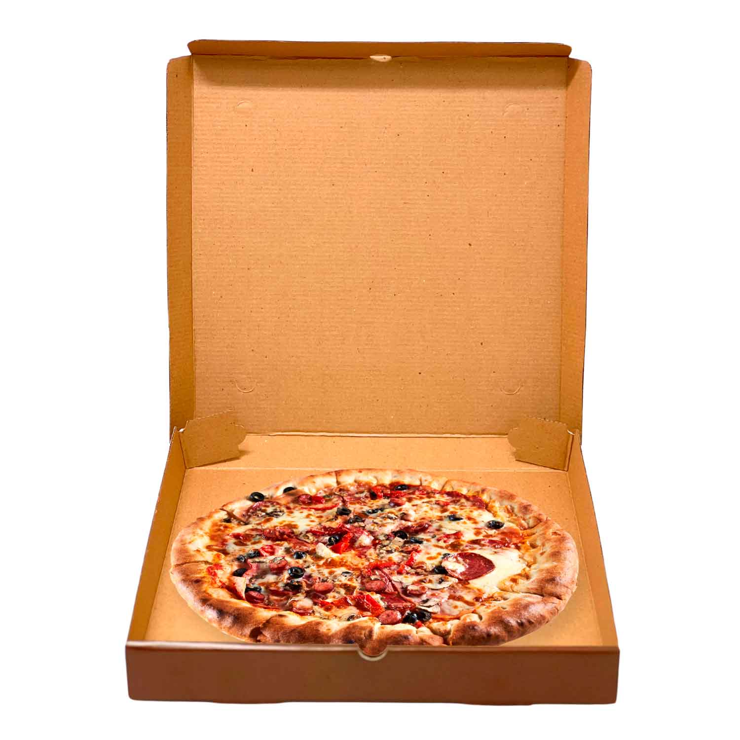 Caixa Pizza quadrada (35 x 35 x 5 cm) empastada e conjugada Personalizada