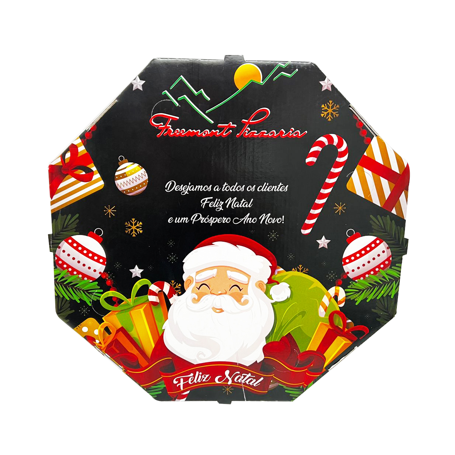 Caixa de Pizza Oitavada (35 x 35 x 4 cm) Personalizada