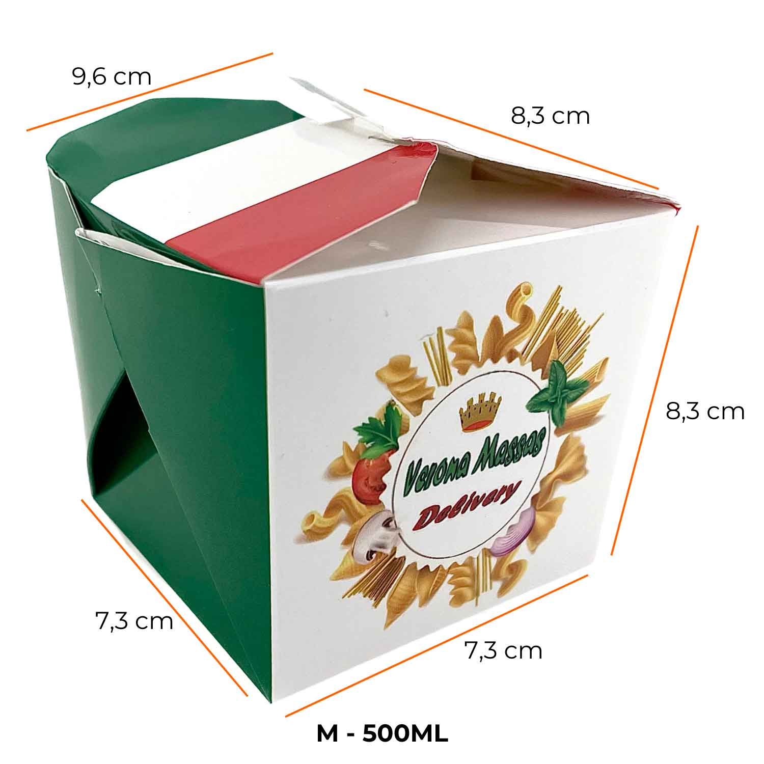 Embalagem Caixa Box M 500 ml - Personalizada
