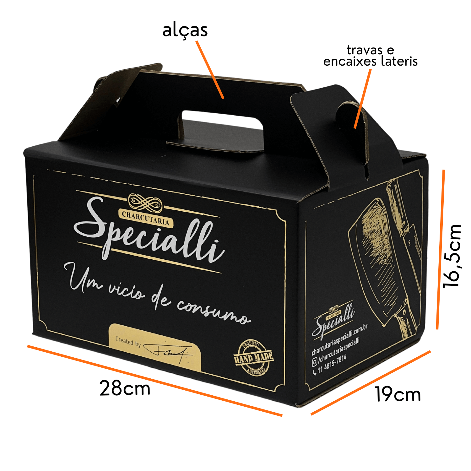 Embalagem Maleta empastada (28 x 19 x 21,5 cm) Personalizada
