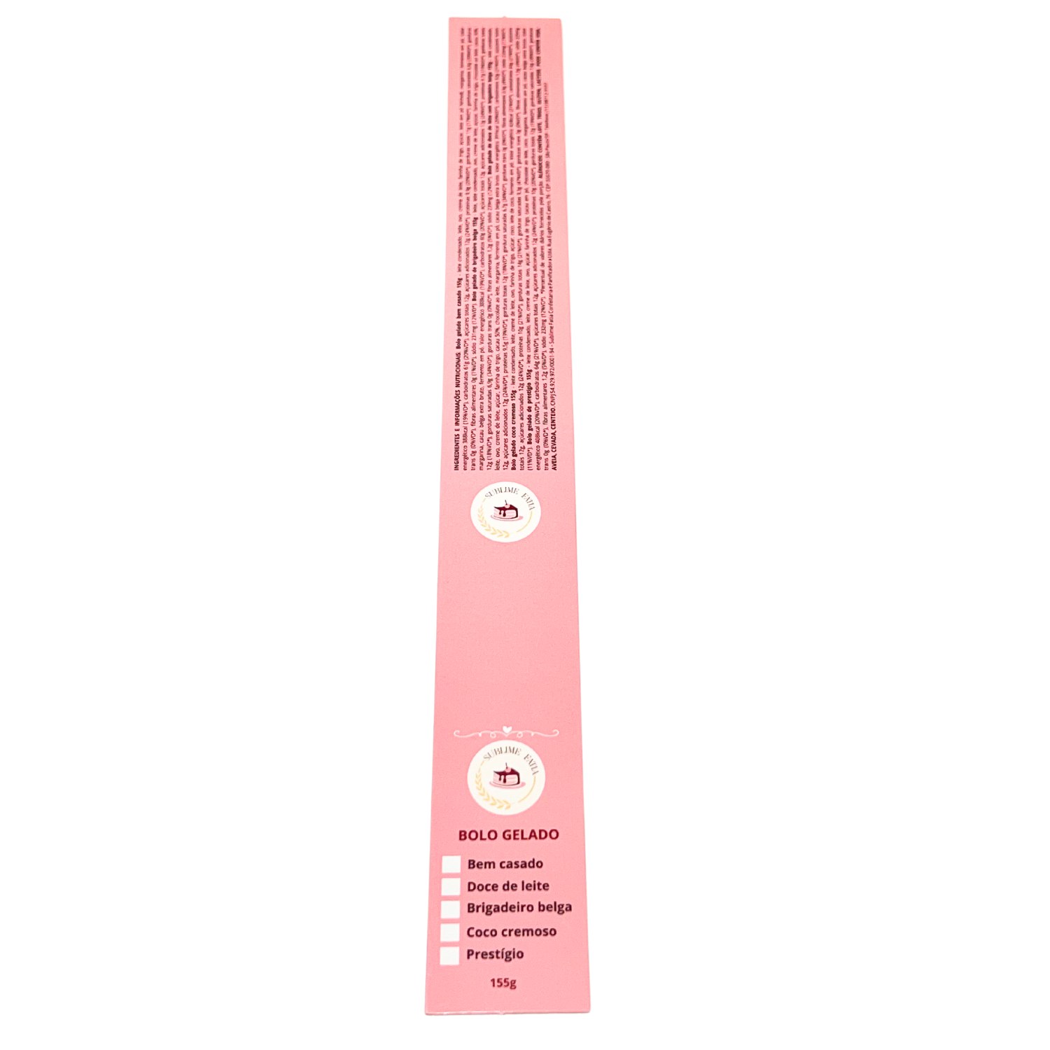 Cinta para Sorvete c/ Laminação interna e externa (30 x 3,5 cm) Personalizada