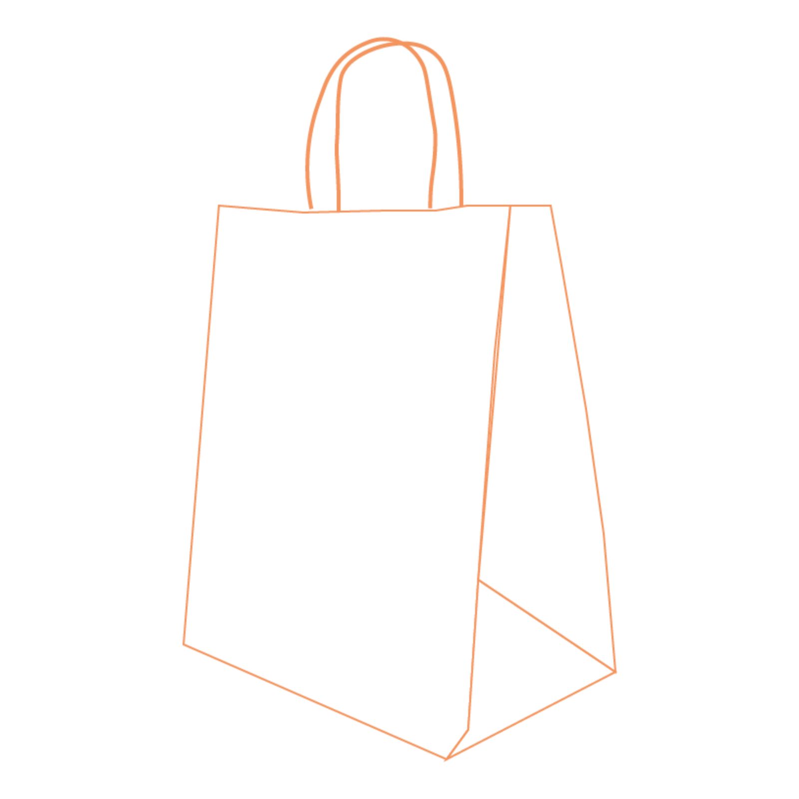 Sacola Kraft (22 x 14 x 34 cm) - 200 unidades - VENDA APENAS PARA FRANQUEADOS CAFÉ CONCEITO