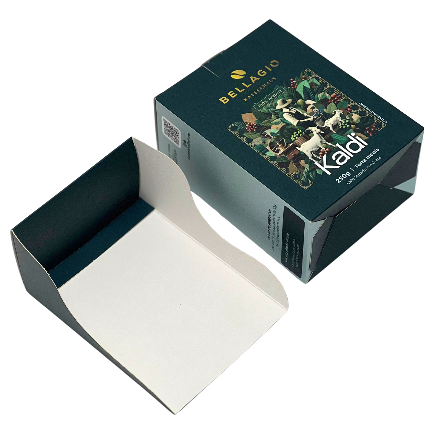 Embalagem para Café 250g c/ Laminação Fosca externa c/ Berço (11 x 7 x 14,5 cm) Personalizada