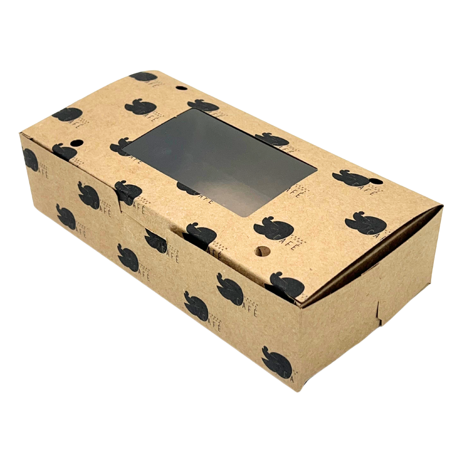 Embalagem para Lanche Natural c/ Visor de acetato c/ Respiro (20 x 10 x 5 cm) Personalizada